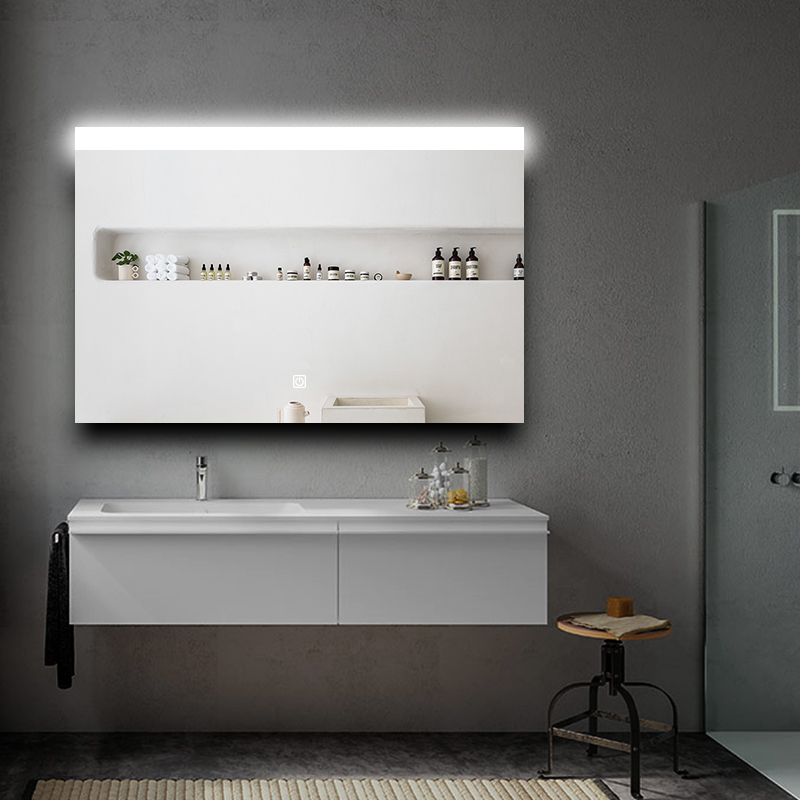 Espejo LED sin marco para baño M1101 de estilo minimalista