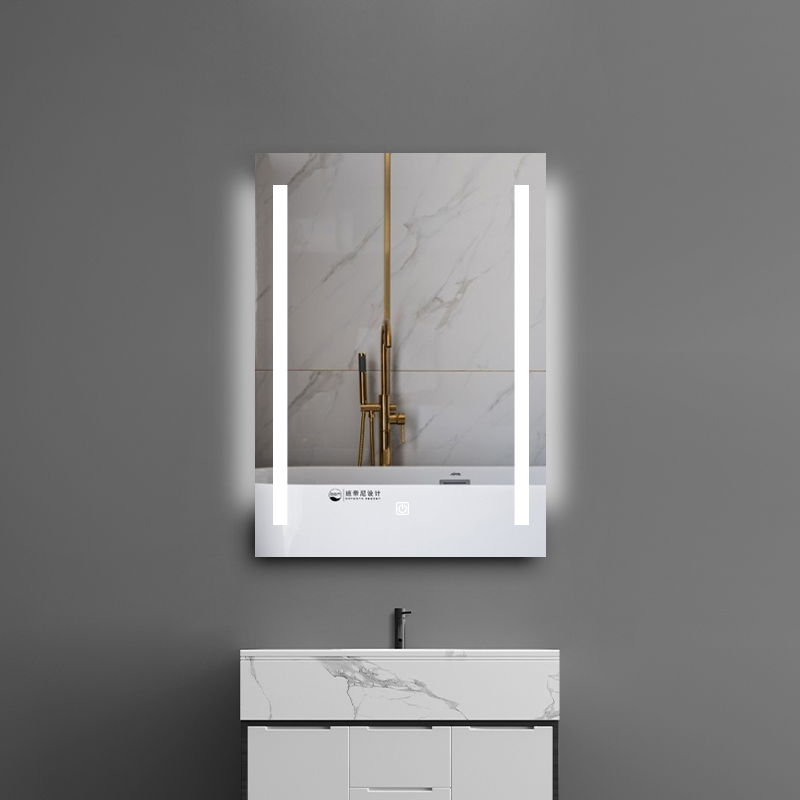 M2012-Venice Espejo rectangular moderno de dos luces para el baño