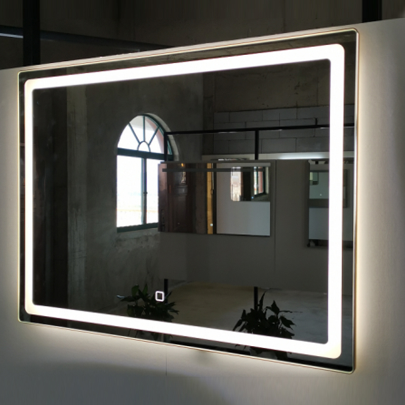 M3015-Espejo LED de baño ultrafino con marco de aluminio