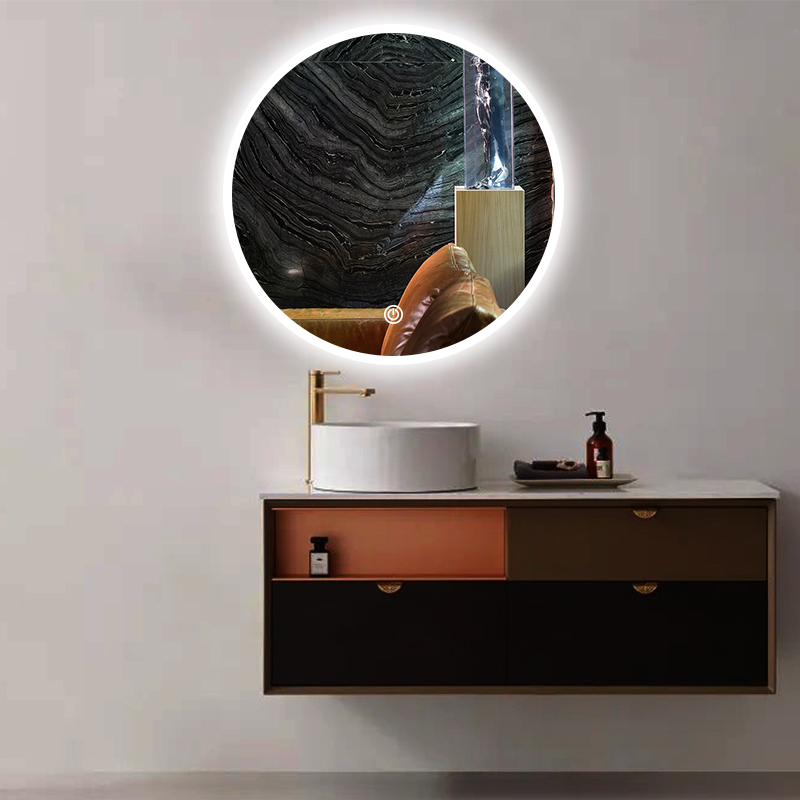 Espejo de baño LED redondo con difusor acrílico y sensor táctil M3054